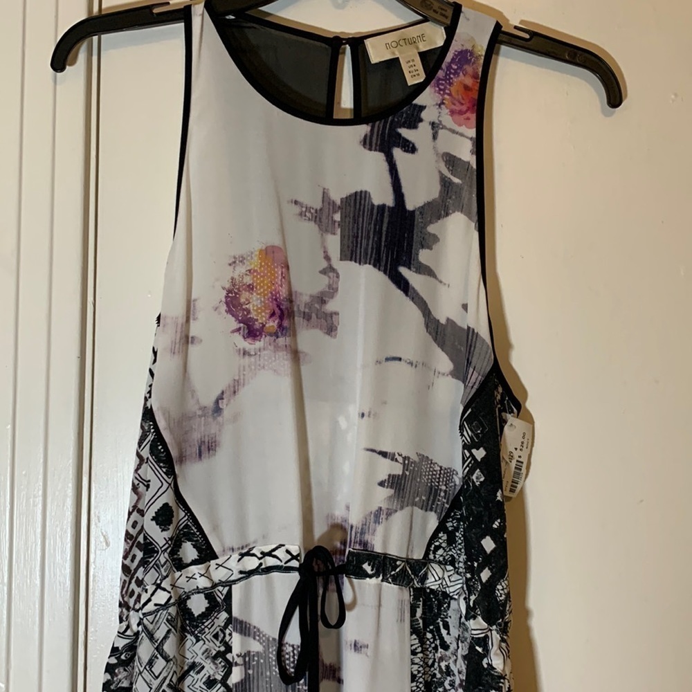 NWT Nocturne 100% Silk Halter Maxi Dress, 4